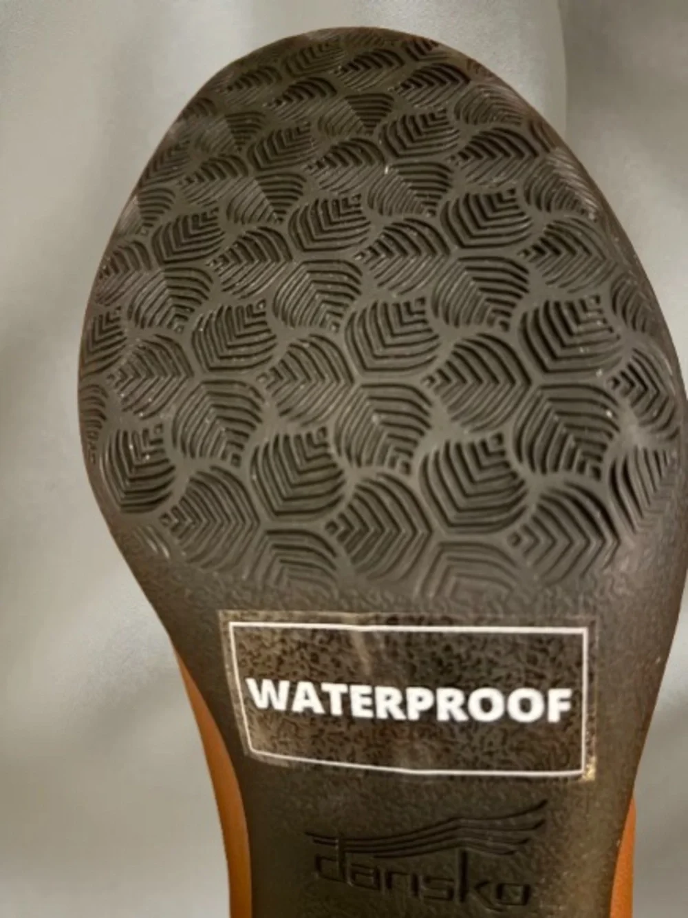 Dansko Pennie Waterproof Leather Oxford Heels Pecan Brown Size 39 pristine cond